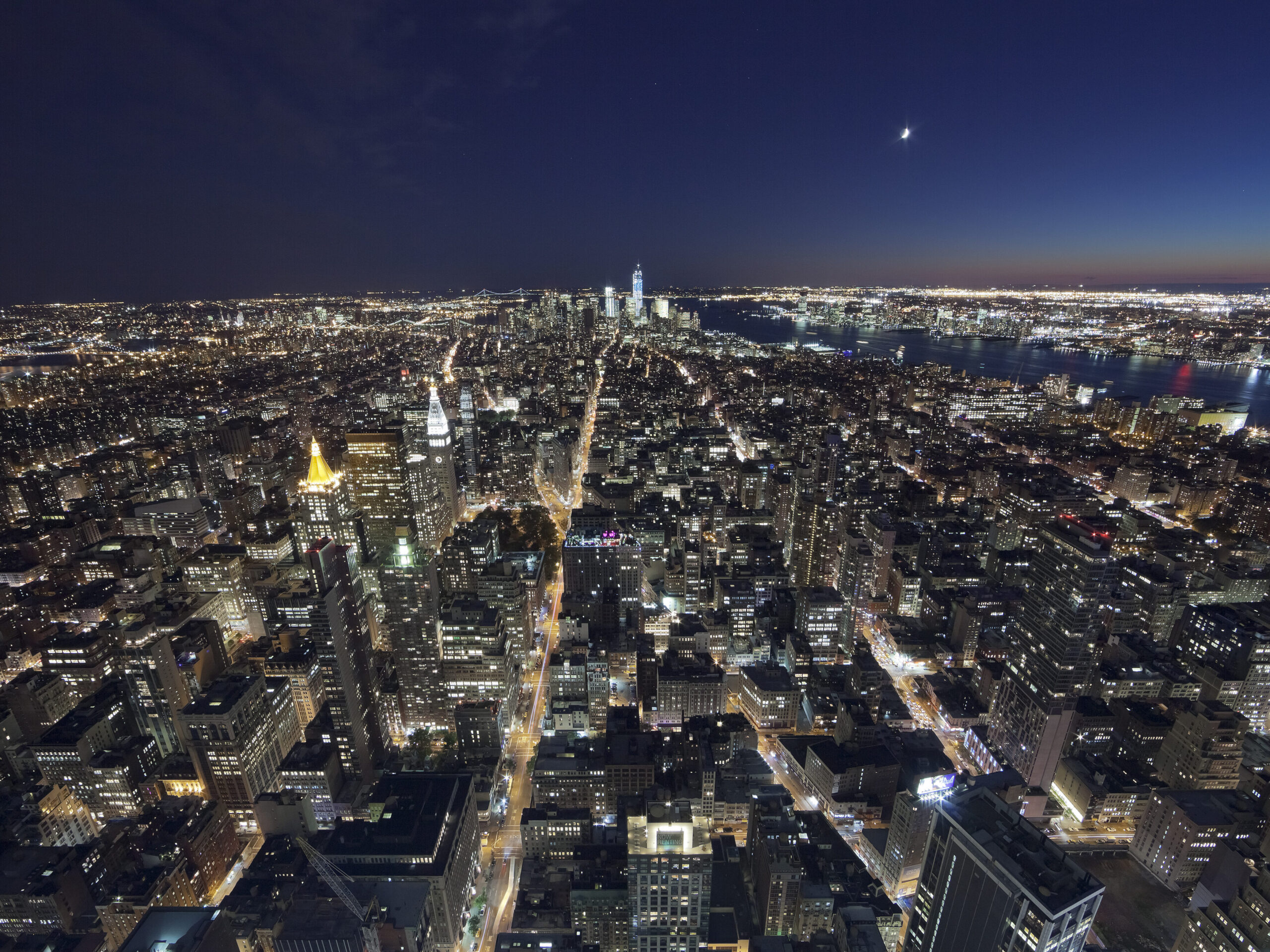 New York City skyline from above