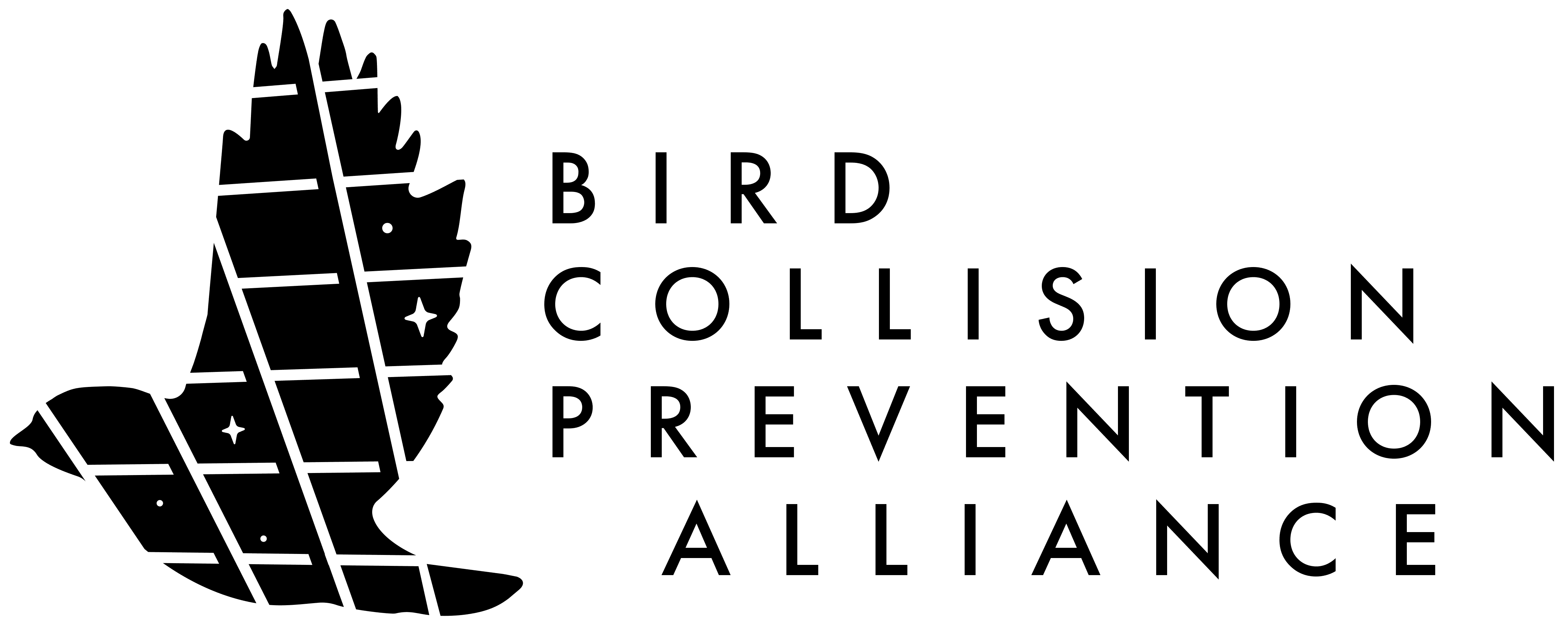 Bird Collision Prevention Alliance horizontal black logo