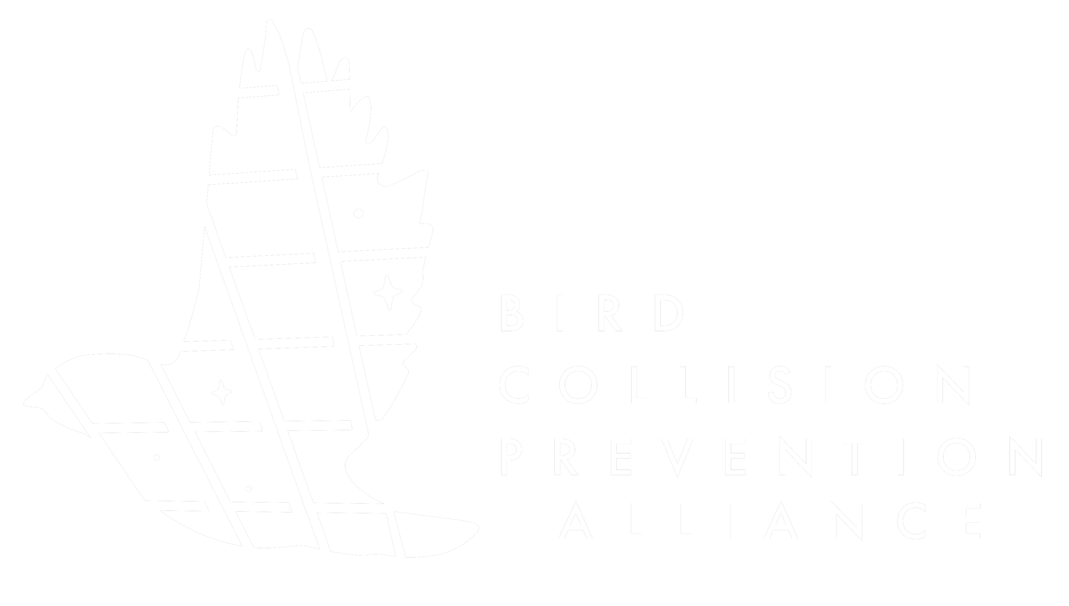Bird Collision Prevention Alliance white logo