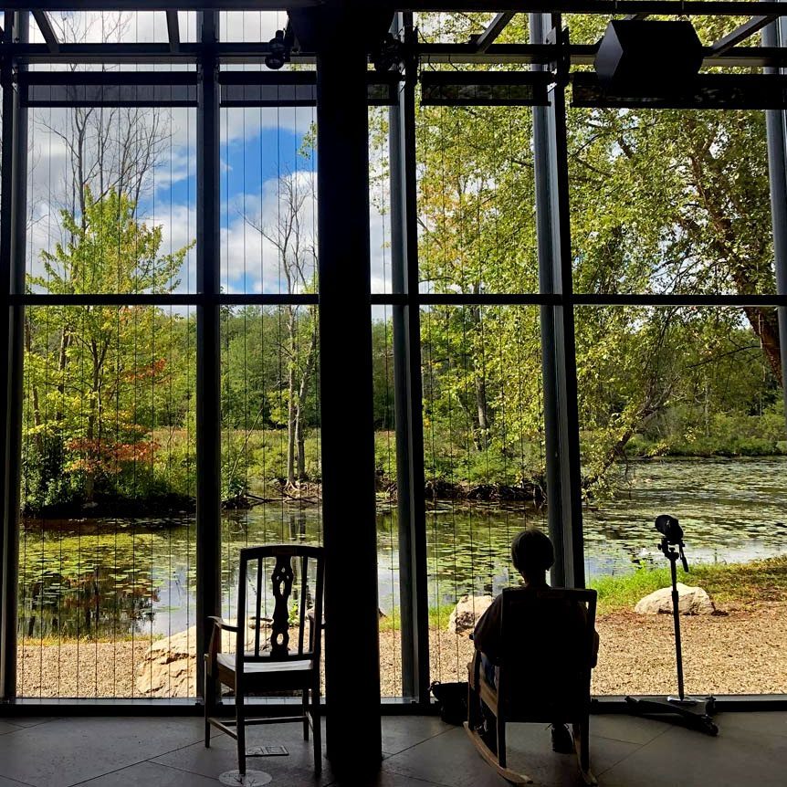 Acopian BirdSavers hang outside the Cornell Lab’s observatory—keeping birds safe without obstructing the view. Photo by Miyoko Chu.